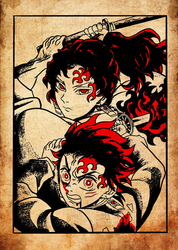 Tanjiro Kamado and Yoriichi Tsugikuni, Demon Slayer Kimetsu no Yaiba