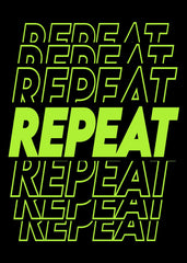 Repeat Typography Neon Green