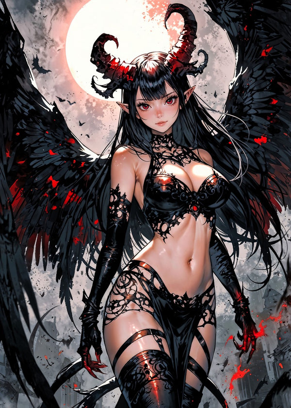 Beautiful Anime Demon Girl