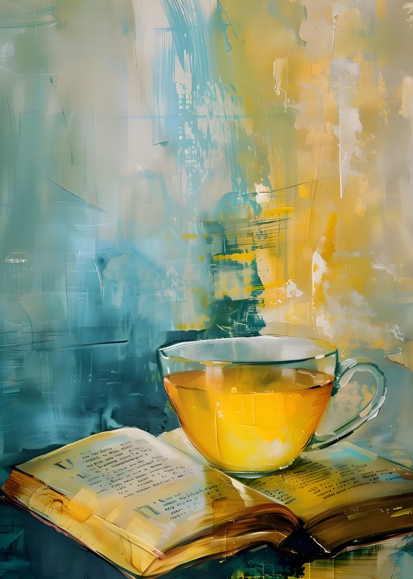 Tranquil Abstract Art Tea Book