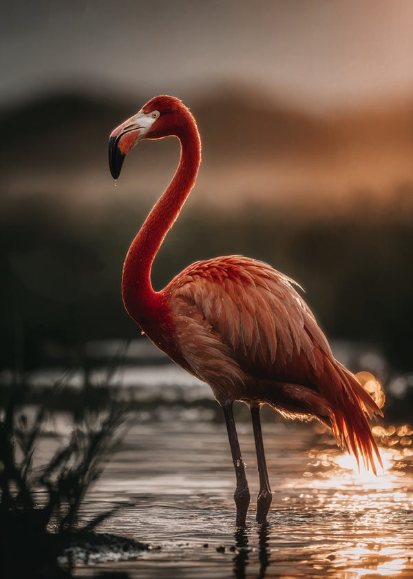 Sunset Flamingo Grace