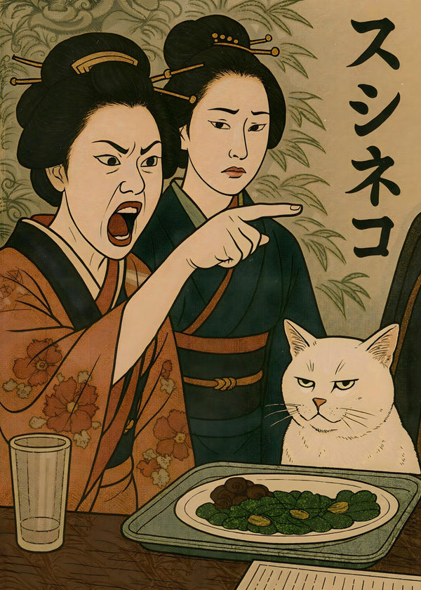 Japanese Woman Yelling at Cat