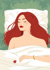 Sleeping Red hair lady