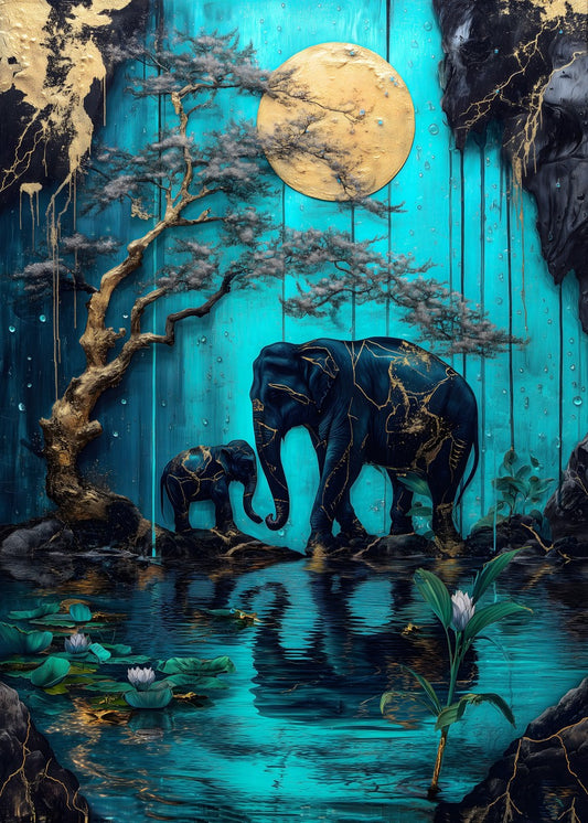 Golden Moonlit Serenity