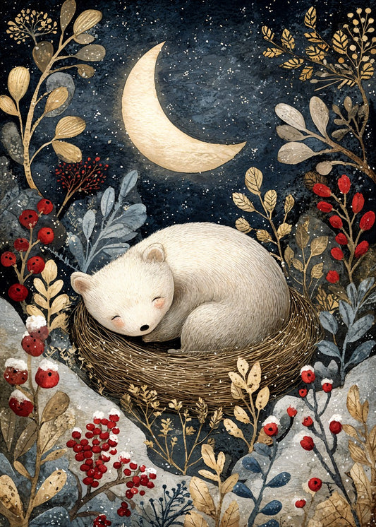 Sleeping Bear Under Moonlight