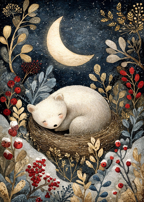 Sleeping Bear Under Moonlight