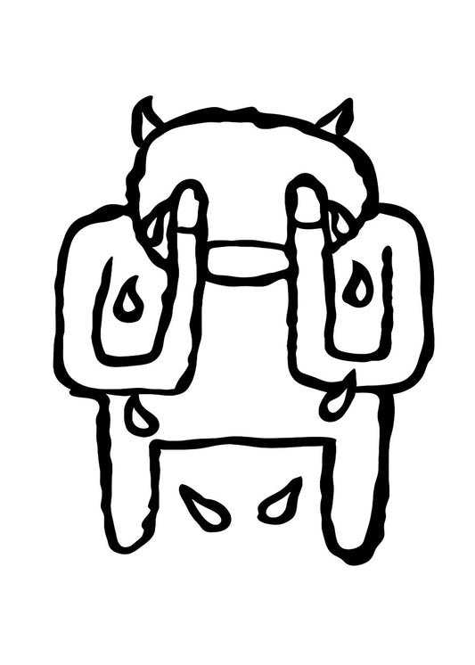Crying Devil Outline Radiohead