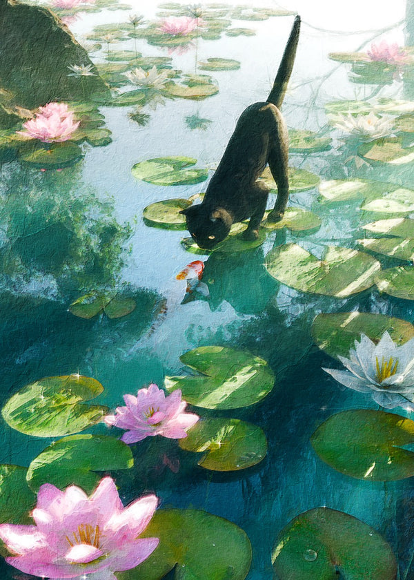 Cat and Koi