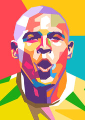 Ronaldo Nazario pop art portra