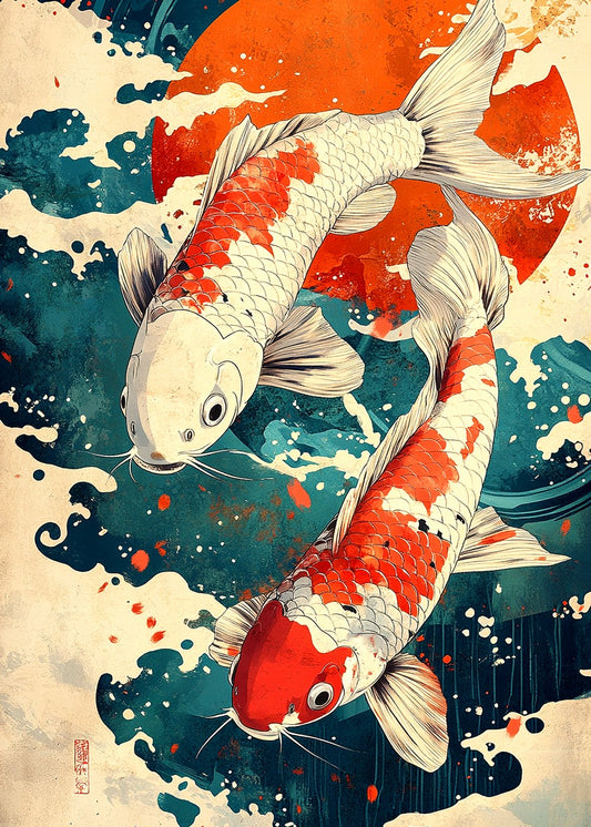Japanese-Style Koi Fish