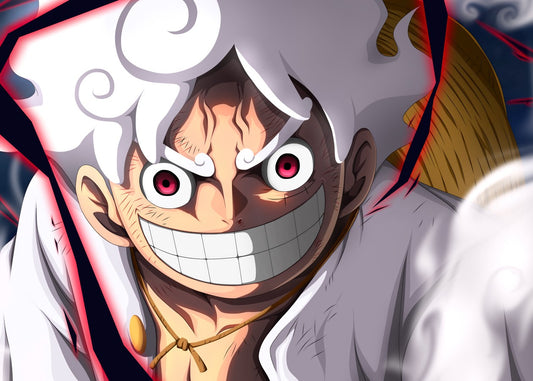 luffy gear 5 white hair