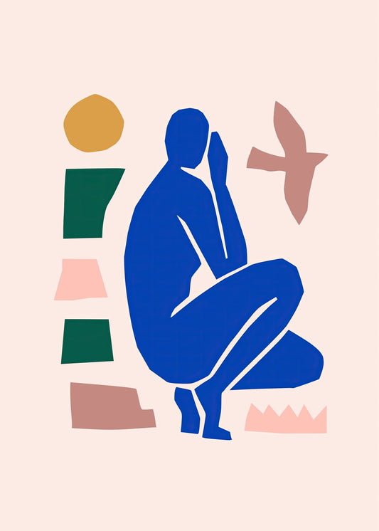 Abstract Blue Silhouette 