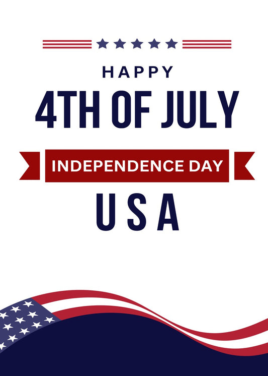 Happy 4th of July USA Minimal