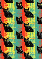 Cute Retro Black Cat 