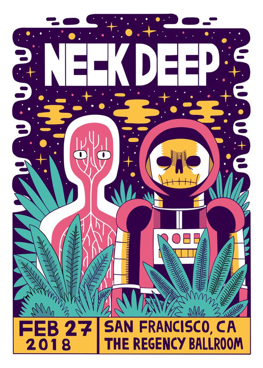 Neck Deep Concert Poster