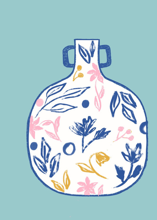 Minimal Flower Abstract Pot