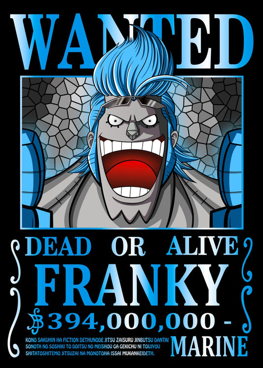 One Piece Franky Wanted Poster
