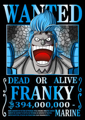 One Piece Franky Wanted Poster