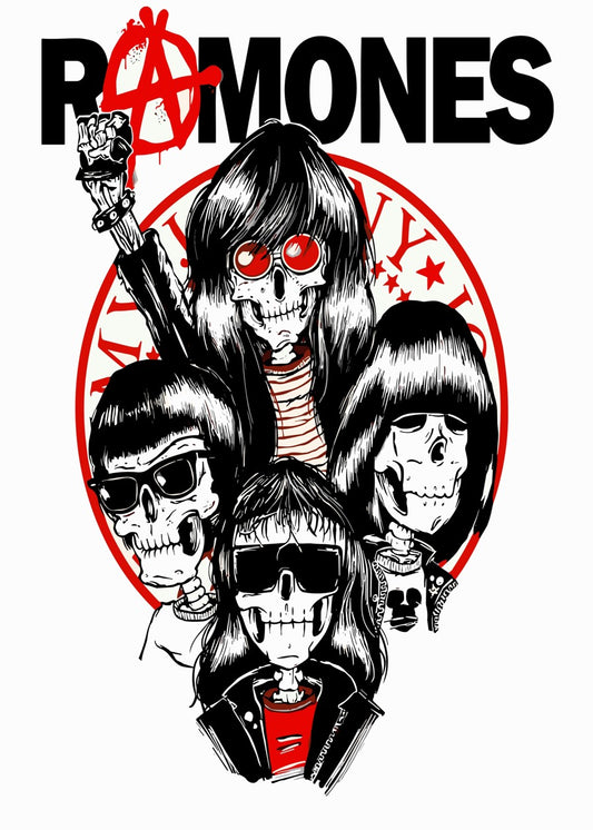 Ramones Band Skeleton Punk