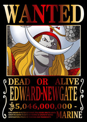 One Piece EDWARD NEWGATE Wanted Poster