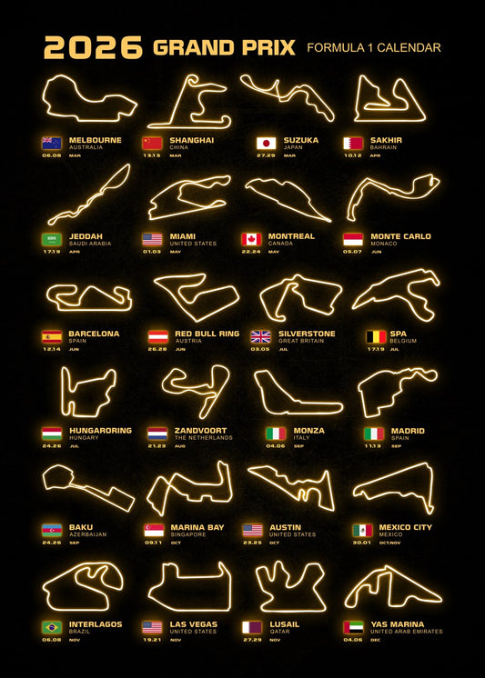 Formula 1 Season Calendar 2026