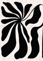 Bold Black Petal Swirl