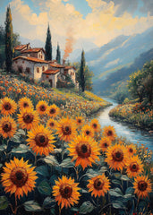 Sunlit Sunflowers Serenity