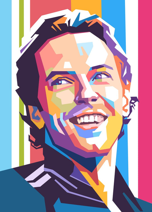 Chris Martin pop art portrait