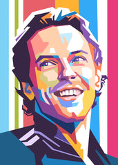 Chris Martin pop art portrait