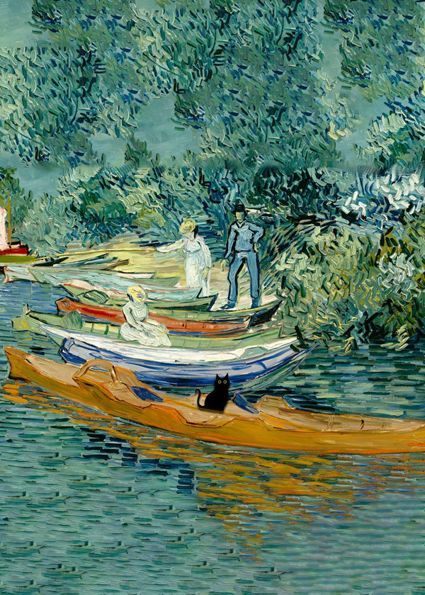 Bank of the oise black cat