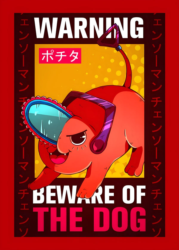 Pochita Warning Poster