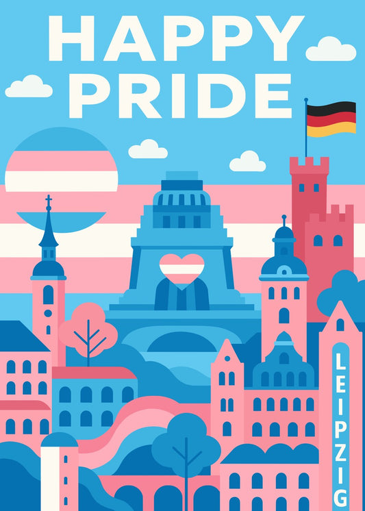 Happy Pride Leipzig Cityscape