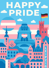 Happy Pride Leipzig Cityscape