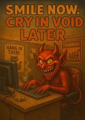 Smile now cry in void later