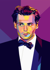 WPAP Portrait of Johnny Depp