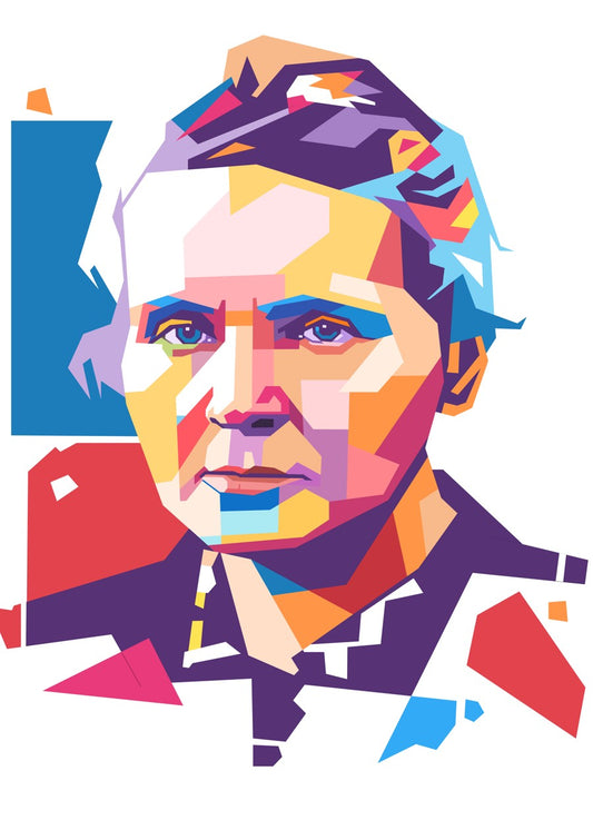 Marie Curie pop art portrait