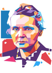 Marie Curie pop art portrait