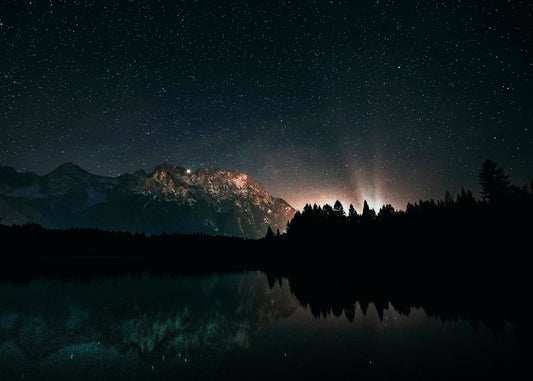 Starry night sky scene galaxy
