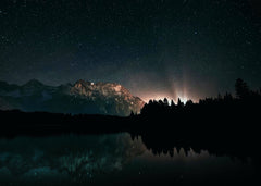 Starry night sky scene galaxy