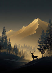 Majestic Stag Silhouette 02