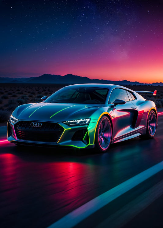 Neon Audi Racing Car