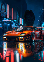 Toyota, synthwave city street