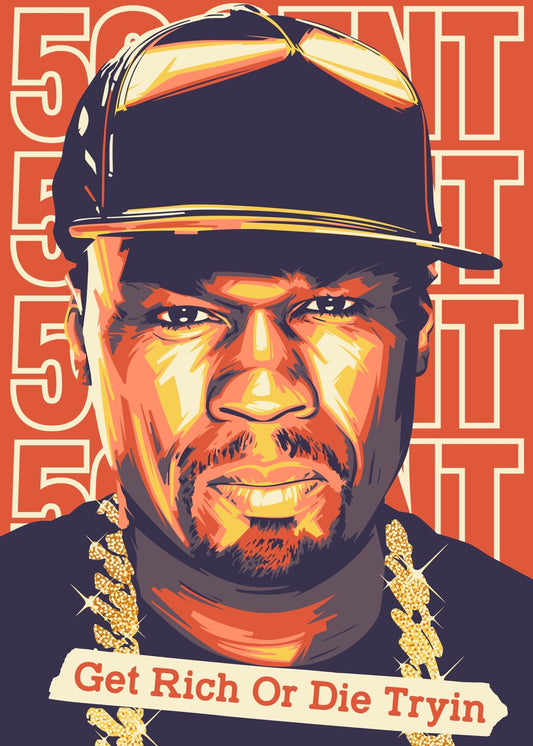 50 Cent Pop Art Poster