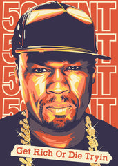 50 Cent Pop Art Poster