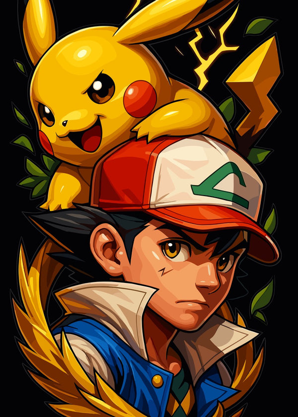 Pikachu and Ash ketchum