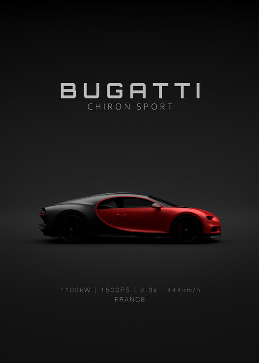 Bugatti Chiron Sport Red Specs