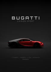Bugatti Chiron Sport Red Specs