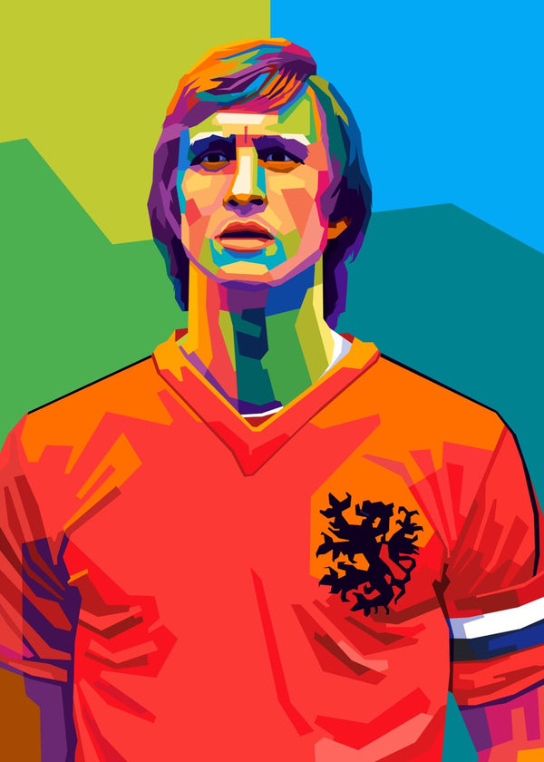 Johan Cruyff Football Wpap Art