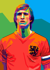 Johan Cruyff Football Wpap Art