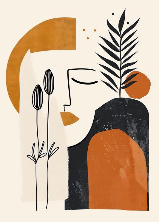 Abstract Calm Botanical Touch